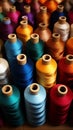 A diverse selection of colorful threads presented in a comprehensive catalog Royalty Free Stock Photo