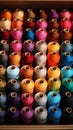 A diverse selection of colorful threads presented in a comprehensive catalog Royalty Free Stock Photo