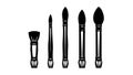 Diverse Set of Artistic Paint Brushes for Creativity, vector design Generative AI Royalty Free Stock Photo