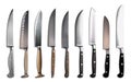 Diverse Set Of Isolated Professional Kitchen Knives - Generative AI