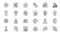 Diverse Set of Tech Icons for Cloud Computing, Networking, and Data Management Royalty Free Stock Photo