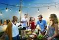 Diverse Summer Party Rooftop Fun Concept Royalty Free Stock Photo