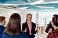 A diverse team of young business people exchanging ideas in a modern startup office Royalty Free Stock Photo