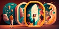 Diverse thinking and different points of view of cognition with doubts in the mind Generative AI