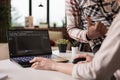 Diverse web developers programming html script Royalty Free Stock Photo