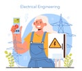 Diverse women in engineer technology. Female electrical engineer Royalty Free Stock Photo