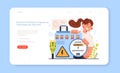 Diverse women in engineer technology web banner or landing page