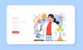 Diverse women in science web banner or landing page. Female geological