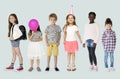 Diverse of Young Children People Studio Isolated Royalty Free Stock Photo