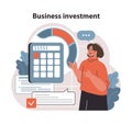 Diversification in business ventures. Flat vector illustration. Royalty Free Stock Photo