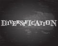 Diversification Word Blackboard Royalty Free Stock Photo