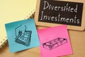 Diversified investments are shown on the business photo using the text