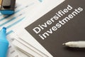 Diversified investments is shown on the conceptual business photo