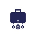 diversified portfolio, asset icon on white, vector