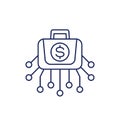 diversified portfolio, investments line icon