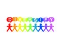 Diversify Paper People Speech Rainbow