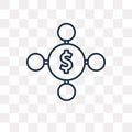 Diversify vector icon isolated on transparent background, linear