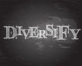 Diversify Word Blackboard Royalty Free Stock Photo