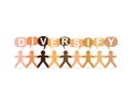 Diversify Paper People Speech Royalty Free Stock Photo