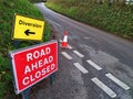 Diversion road ahead closed