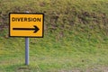 Diversion sign Royalty Free Stock Photo