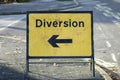 Diversion sign Royalty Free Stock Photo