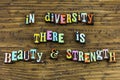 Diversity beauty strength equal acceptance