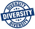 diversity blue round stamp