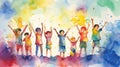 Diversity children, friendship concept, emotions 2