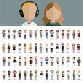 Diversity Community People Flat Design Icons Concept