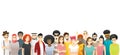 Diversity concept background , group of happy multi ethnic people standing together Royalty Free Stock Photo