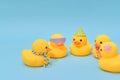 Diversity concept, Difference rubber ducks are meeting