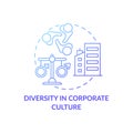 Diversity in corporate culture concept icon