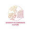 Diversity in corporate culture concept icon