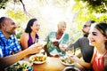 Diversity Friendship Dining Hanging out Luncheon Concept Royalty Free Stock Photo