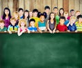 Diversity Friendship Group Kids Education Blackboard Concept Royalty Free Stock Photo