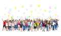 Diversity Group Students Party Time Concept Royalty Free Stock Photo