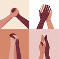 diversity handshakes forms Royalty Free Stock Photo