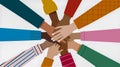 Diversity and Inclusion Symbolized by Group Hand Stack Royalty Free Stock Photo