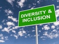 diversity and inclusion word block on white Royalty Free Stock Photo