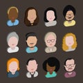 Diversity Interracial Community People Flat Design Icons Concept