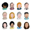 Diversity Interracial Community People Flat Design Icons Concept