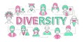 Diversity - line design style modern banner