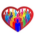 Diversity people heart logo