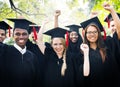Diversity Students Graduation Success Celebration Concept Royalty Free Stock Photo