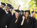 Diversity Students Graduation Success Celebration Concept Royalty Free Stock Photo