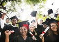 Diversity Students Graduation Success Celebration Concept Royalty Free Stock Photo