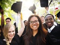 Diversity Students Graduation Success Celebration Concept Royalty Free Stock Photo