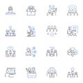 Diversity training line icons collection. Inclusion, Equality, Sensitivity, Bias, Multiculturalism, Race, Gender vector