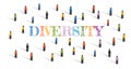 diversity in unity society living coexist different racial color cultural symbol of crowd integration as a nation